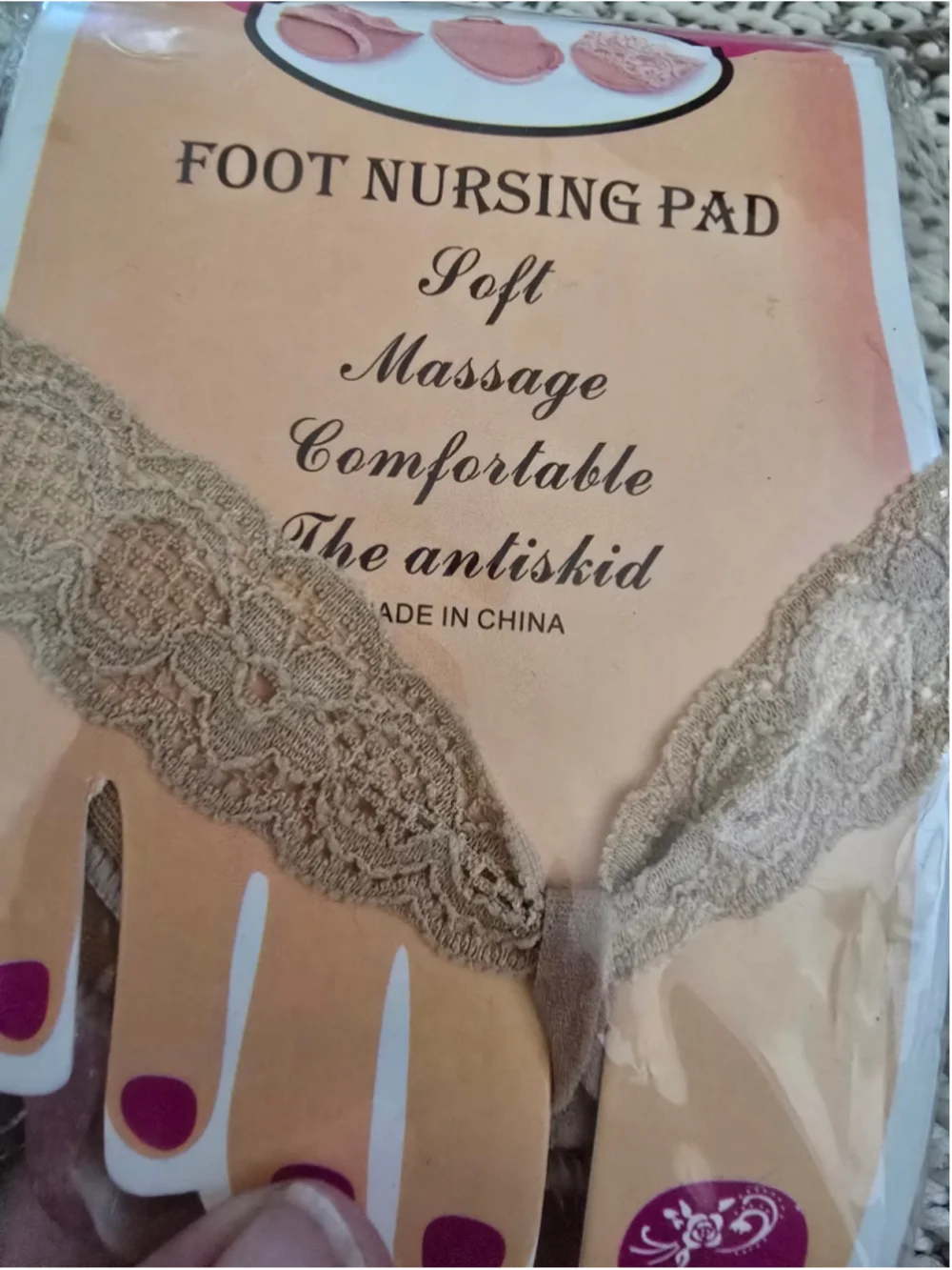 Lace Thong Foot Pad for Balls of Feet Wear with Heels Sandals Flats Comfort